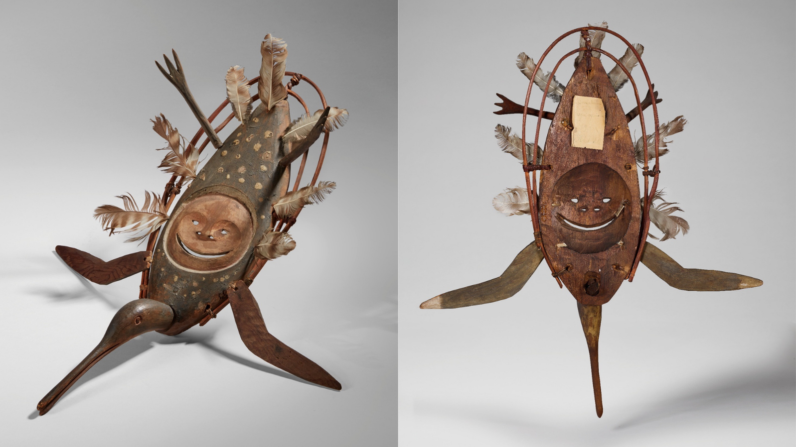 Wooden shorebird mask