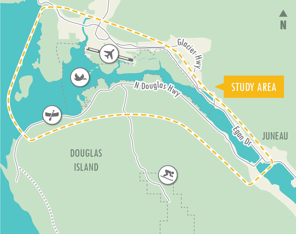 Map of wetlands area