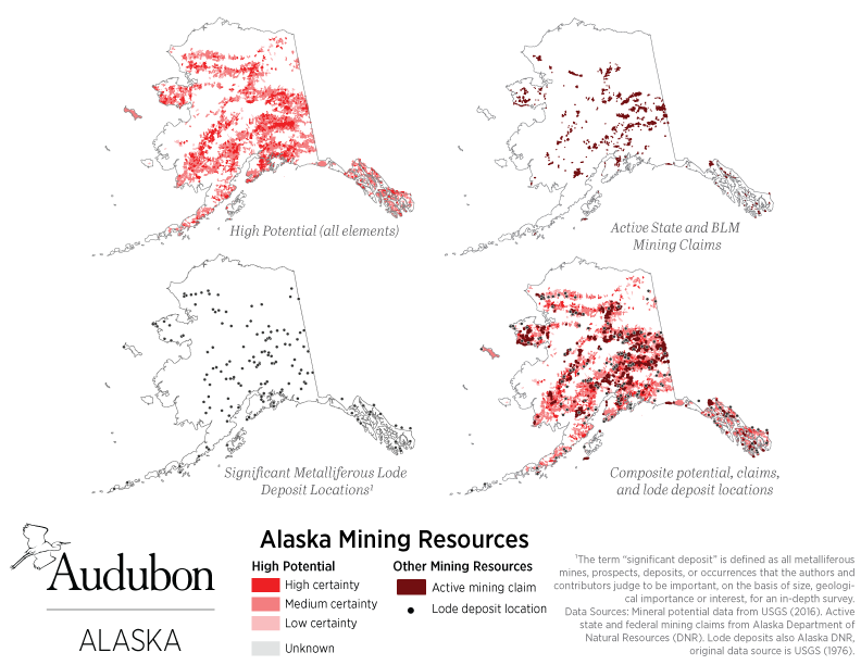 Map of mining resources in Alaska.