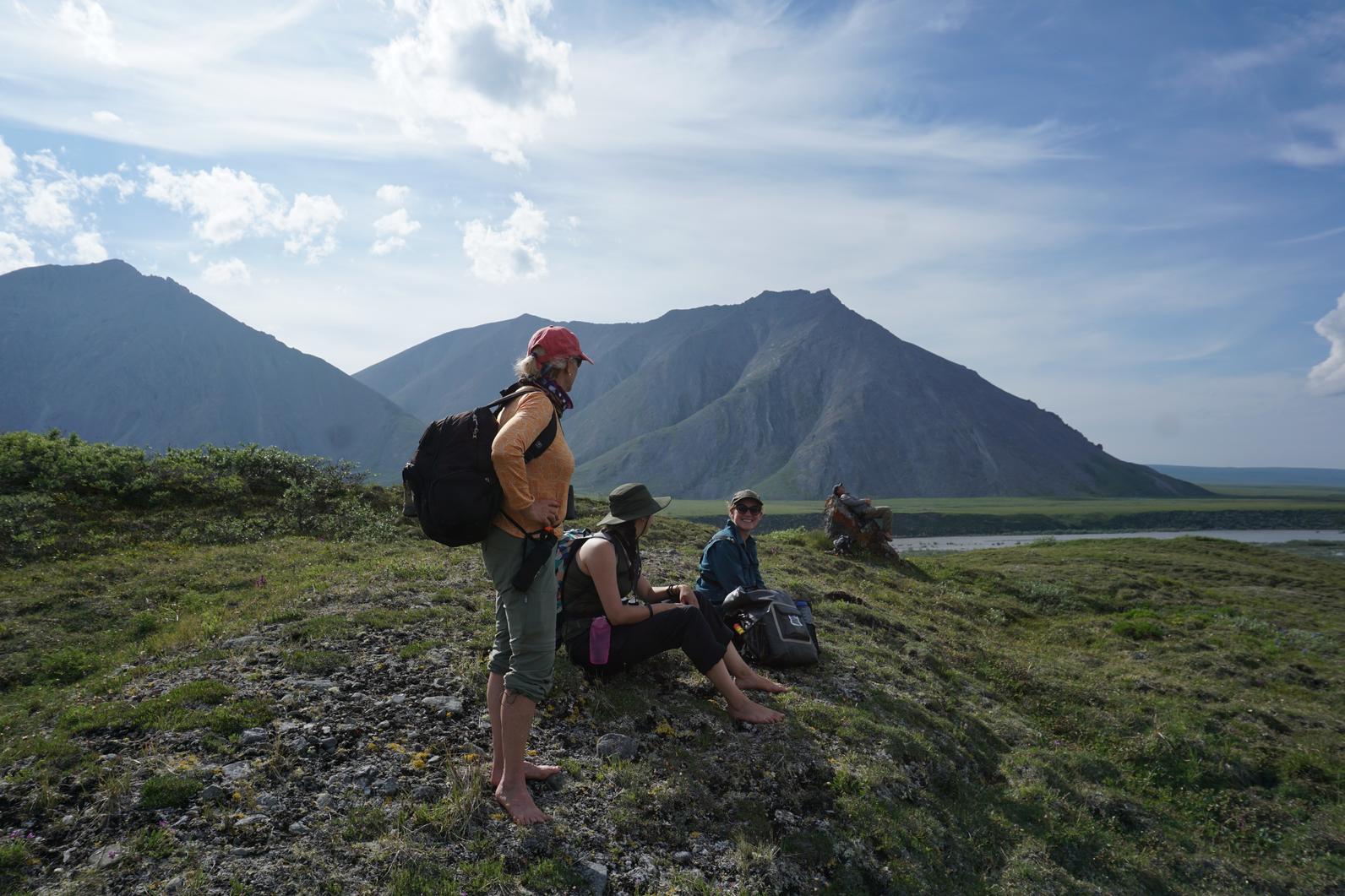 Exploring our surroundings at our first campsite in the Refuge