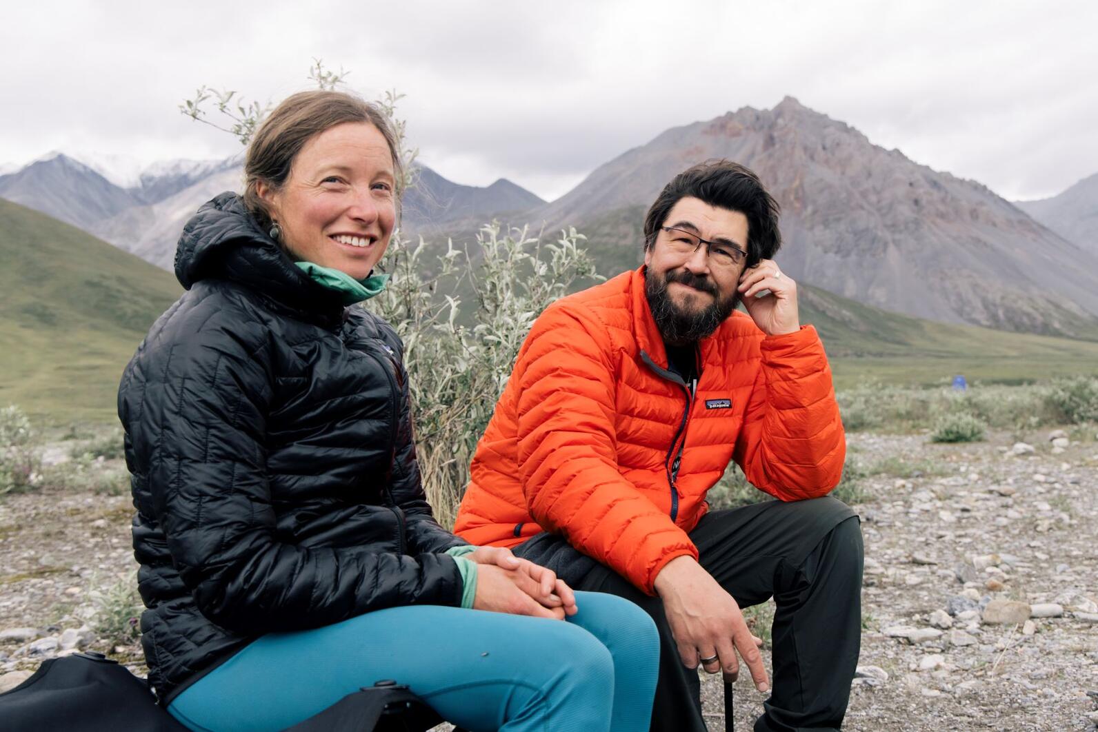 Natalie Dawson and Karlin Itchoak in Arctic Refuge. Natalie Dawson and Karlin Itchoak in Arctic Refuge.