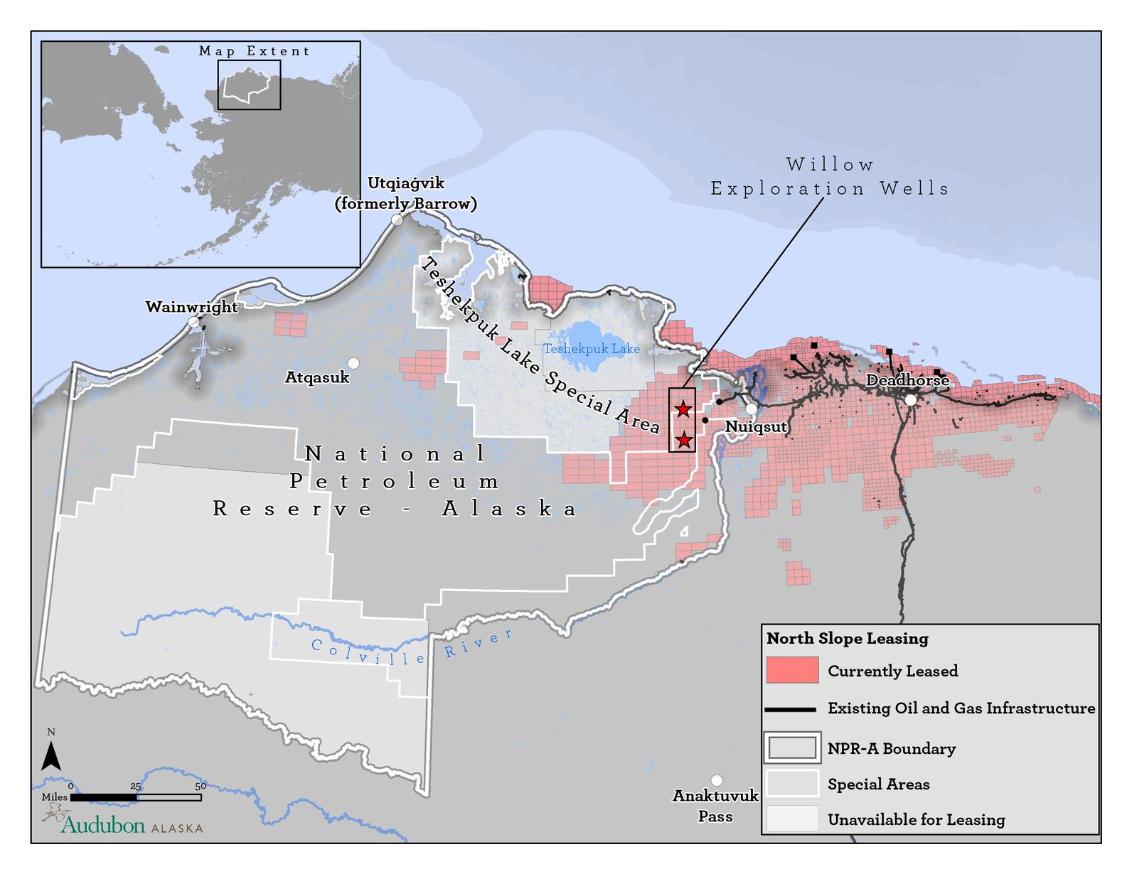 Map of Willow and Teshekpuk Lake Special Area