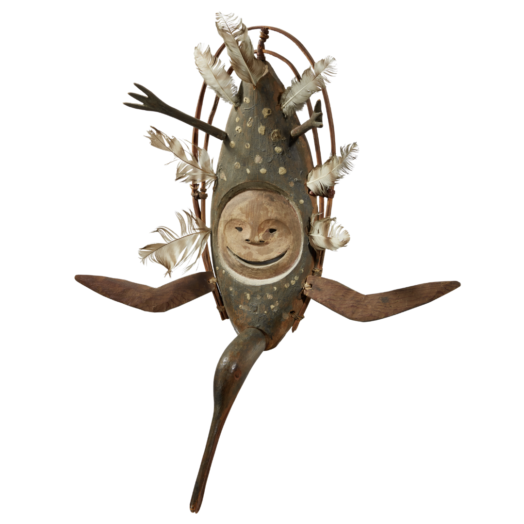 Indigenous mask of a shorebird