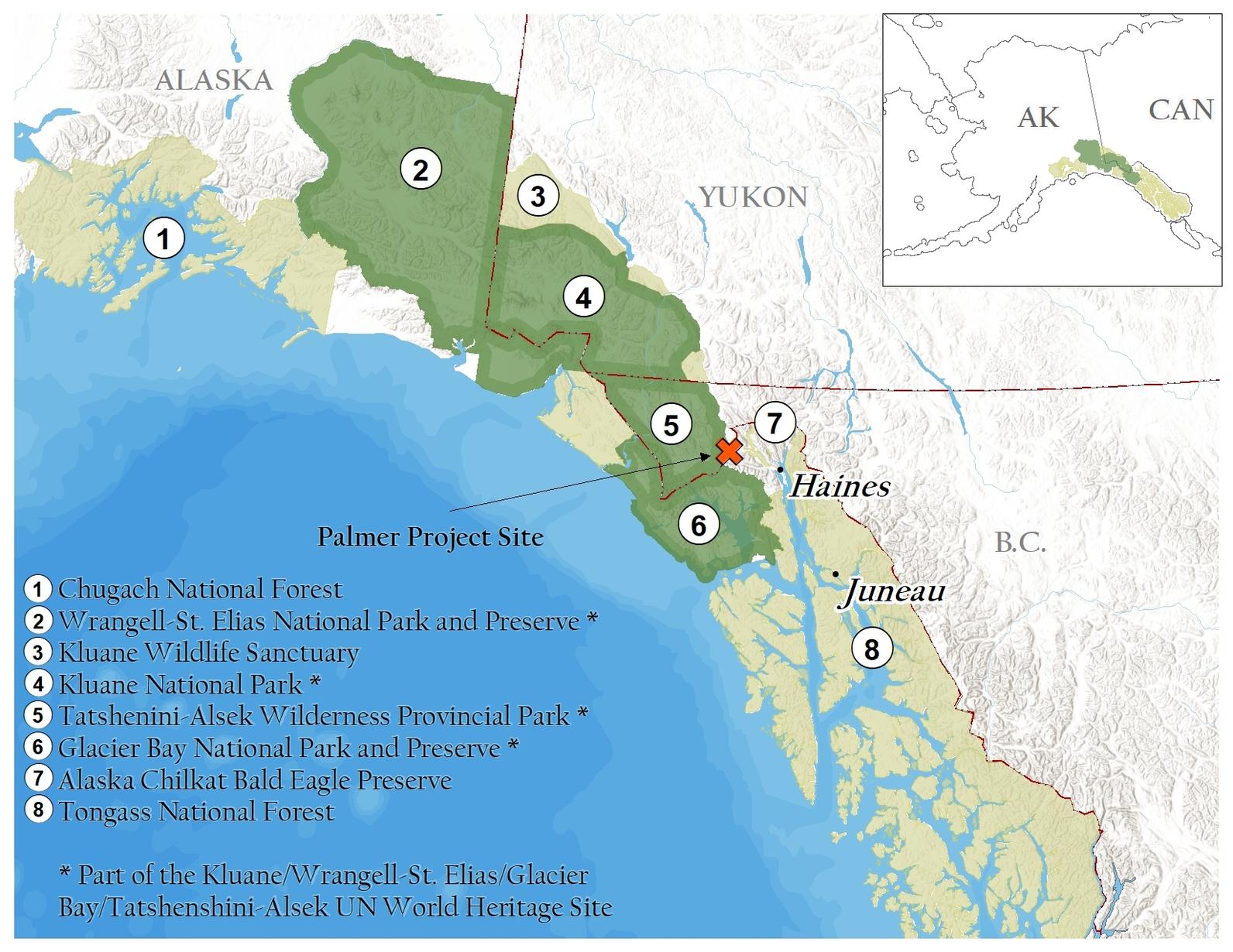Map of proposed Palmer Project. Map of proposed Palmer Project.