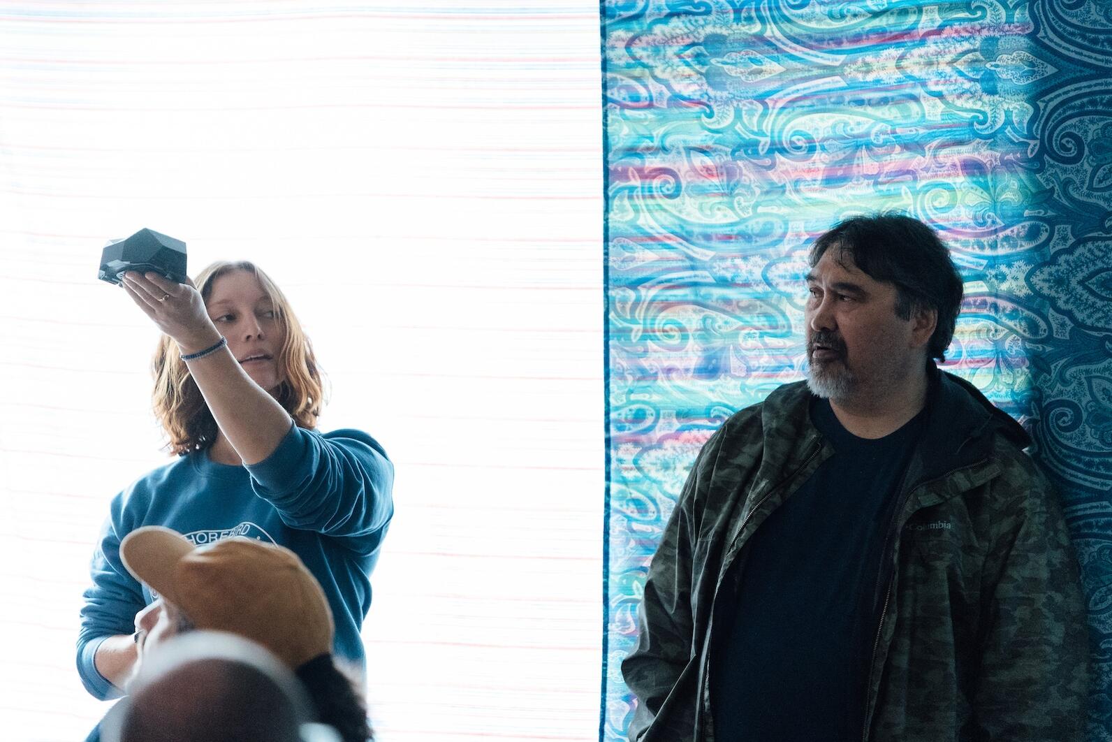 Two people lecturing to an audience Two people lecturing to an audience